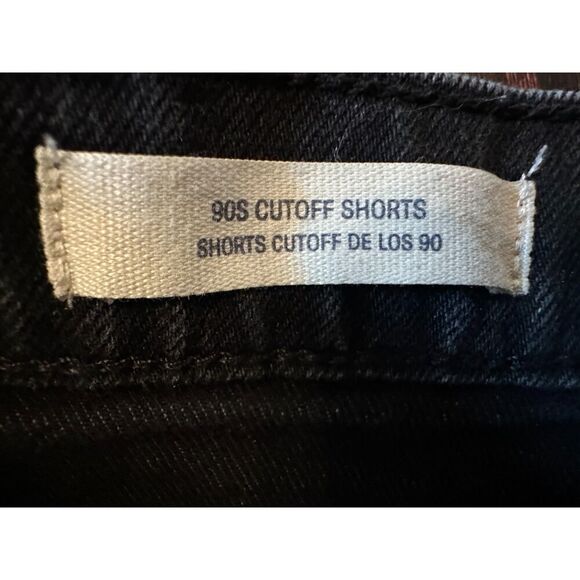 Universal Thread Black Denim 90s Cutoff Shorts Size 6 - Picture 3 of 10
